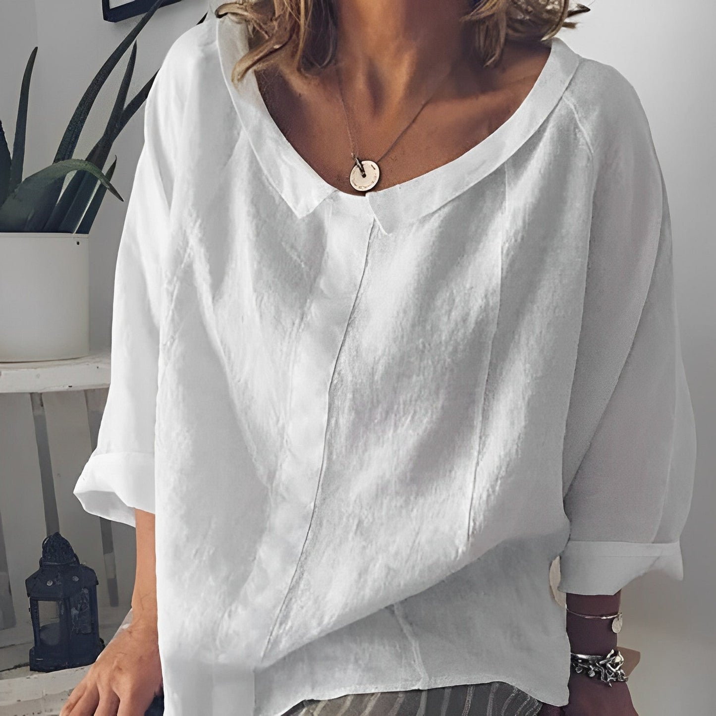 Zuleyka® | Blouse met omgeslagen kraag