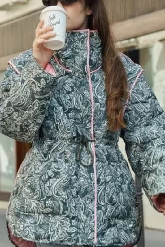 Zuleyka® | Modieus en casual katoenen jack met lange mouwen en losse print