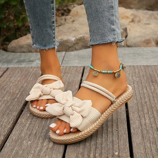 Teresa® | Stijlvolle platte sandalen met strik