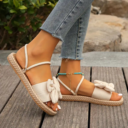 Teresa® | Stijlvolle platte sandalen met strik
