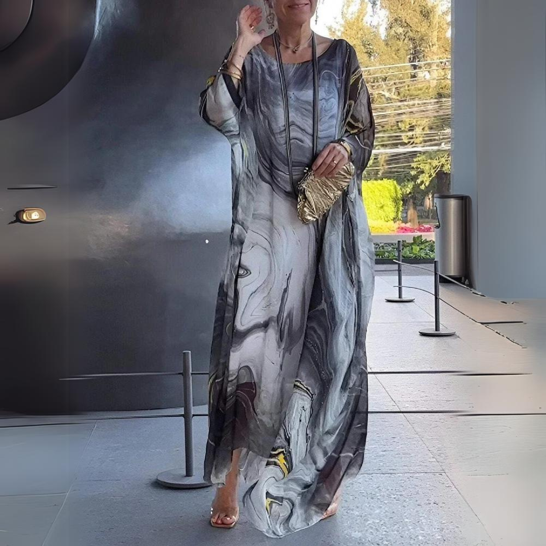 Tina® | Elegante zijden chiffon jurk