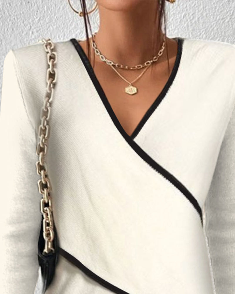 Thalia® | Elegante, warme trui met V-hals