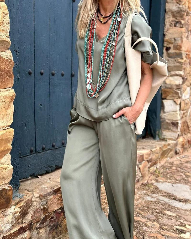Zulema® | Bologna'S Elysian Elegance blouse- en broekset