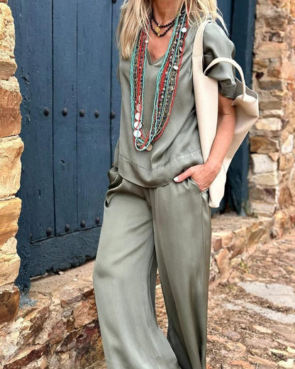 Zulema® | Bologna'S Elysian Elegance blouse- en broekset