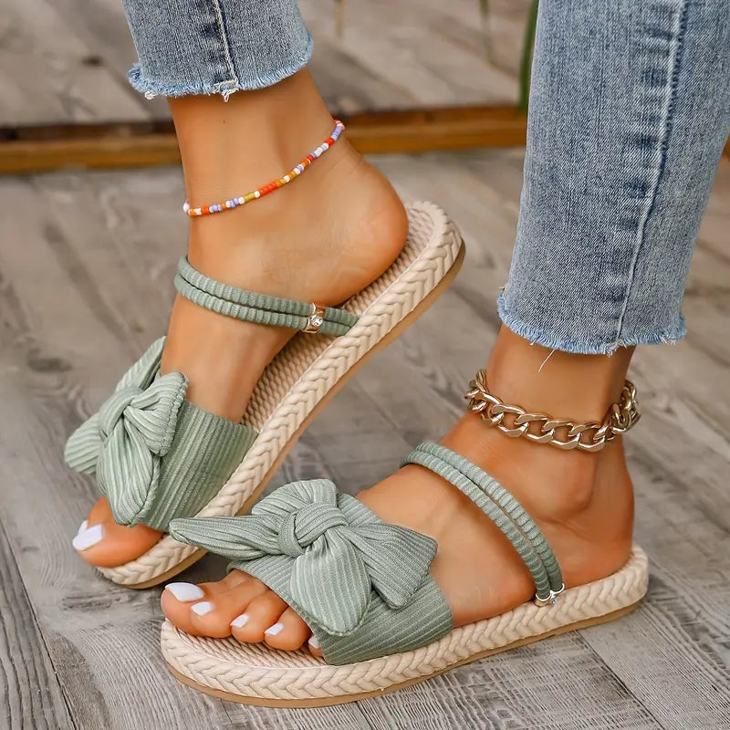 Teresa® | Stijlvolle platte sandalen met strik