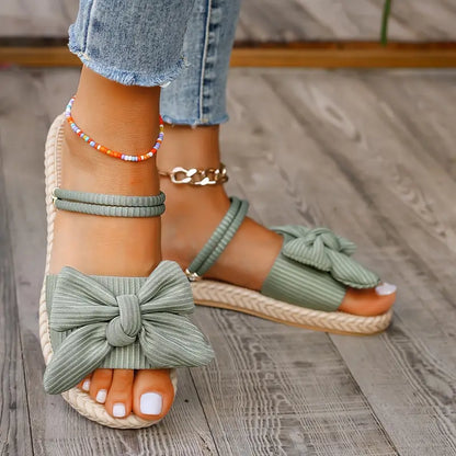 Teresa® | Stijlvolle platte sandalen met strik