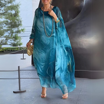 Tina® | Elegante zijden chiffon jurk