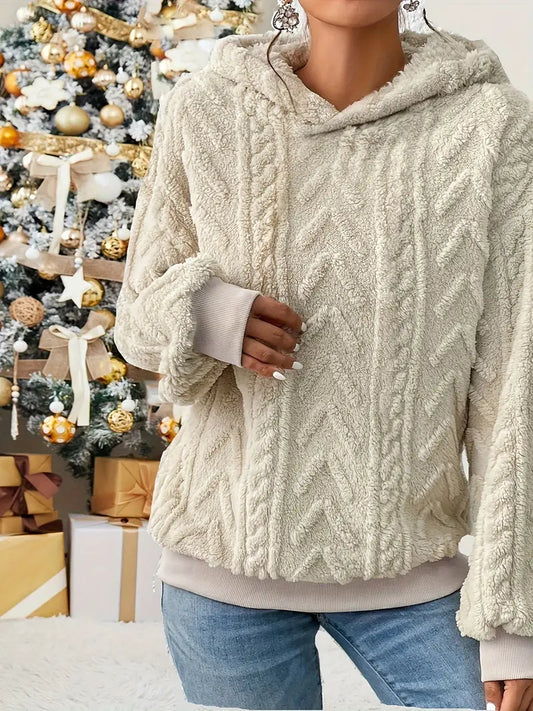Teresa® | Getextureerde fleecehoodie