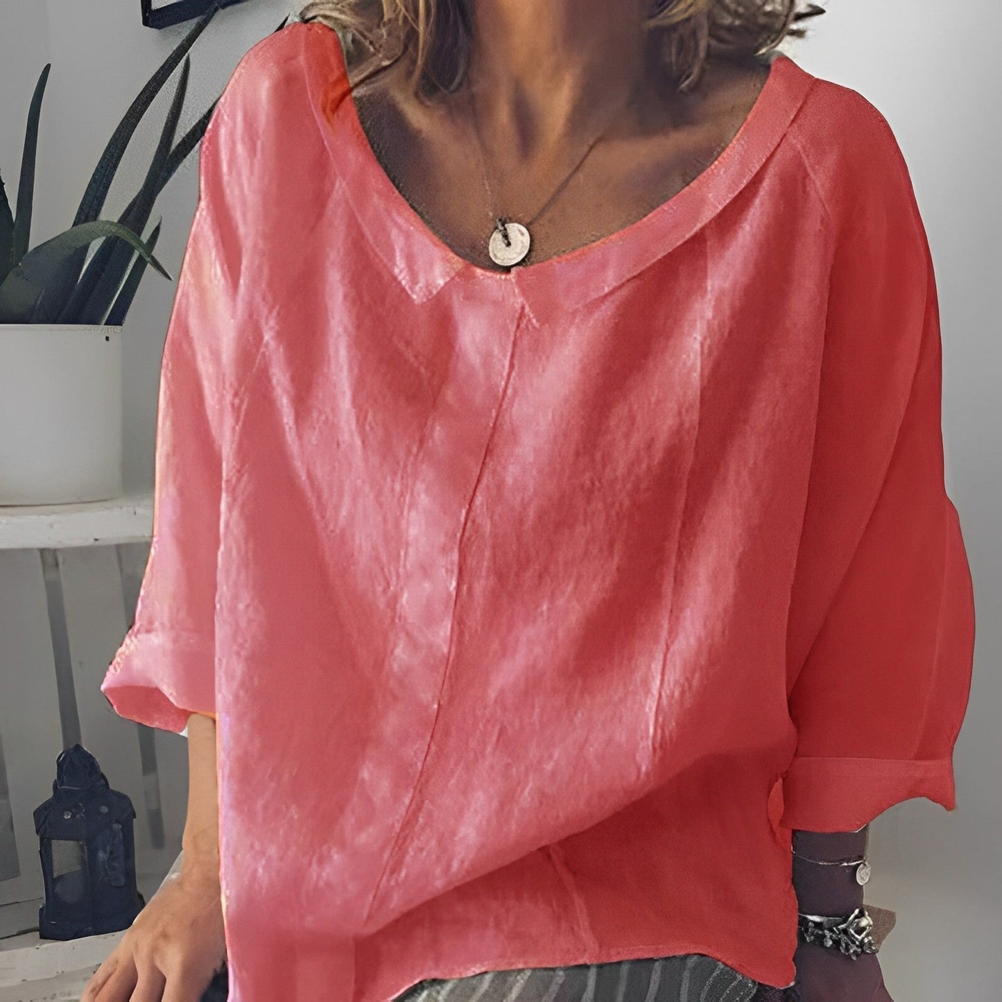 Zuleyka® | Blouse met omgeslagen kraag