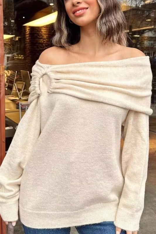 Tobias® | Off-shoulder, losgebreide trui