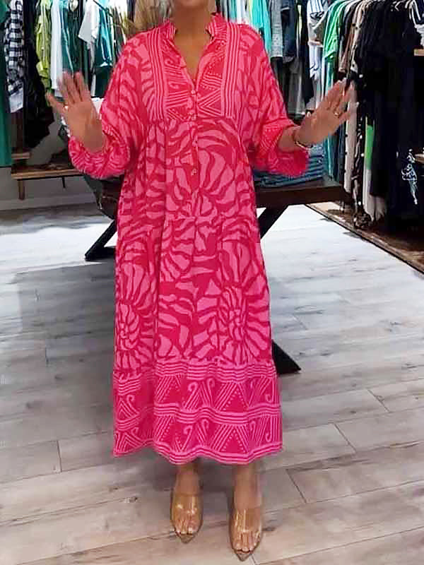 Ursula® | Jurk met V-hals en print