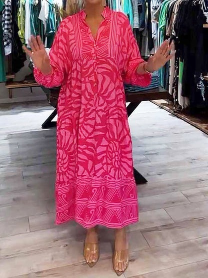 Ursula® | Jurk met V-hals en print