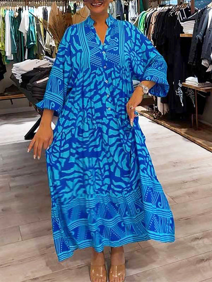 Ursula® | Jurk met V-hals en print
