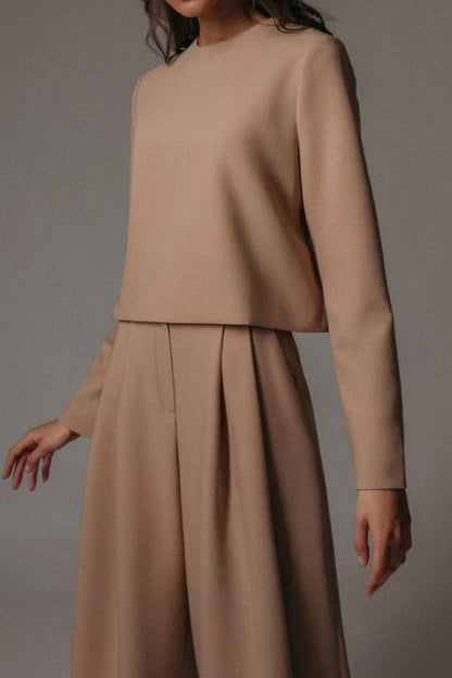 Thea® | Modieuze casual losse tweedelige sets in effen kleuren