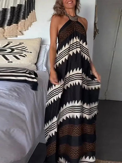 Yasmin® | Lange A-lijn jurk met etnische print
