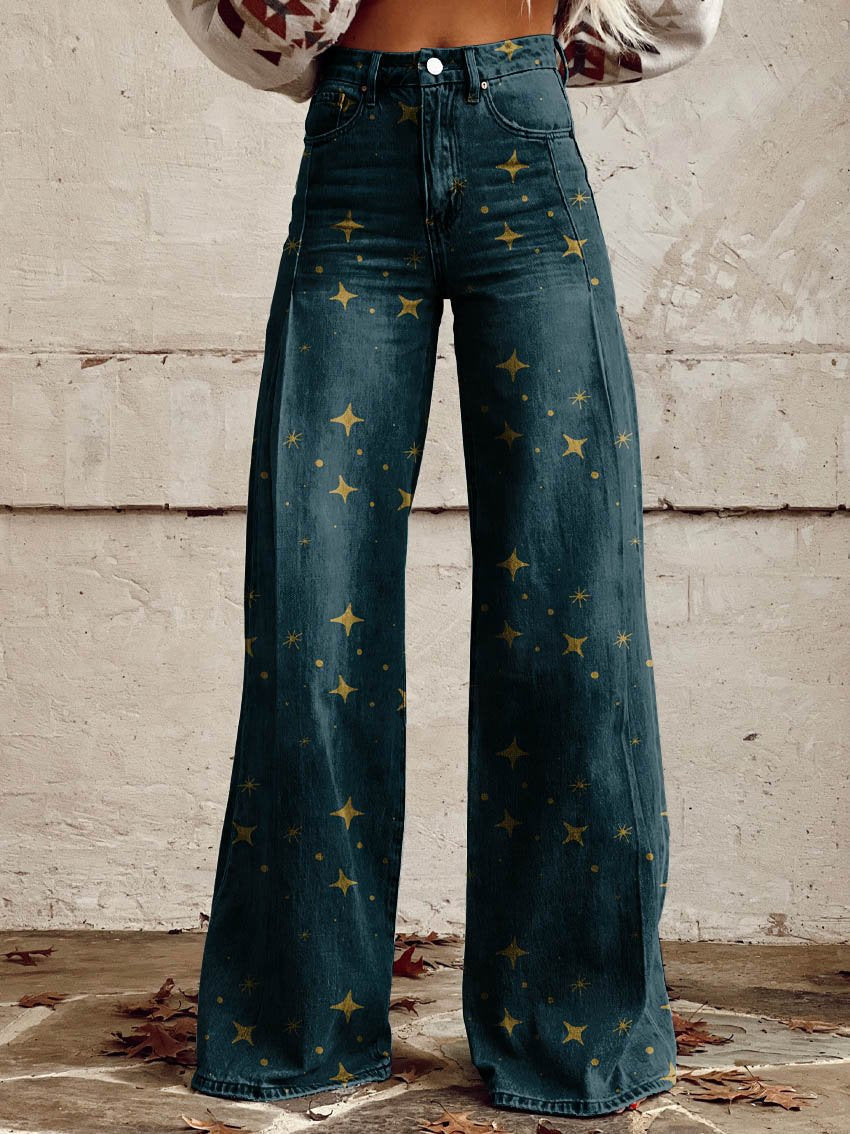 Zoe® | Wijde uitlopende broek met print