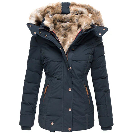 Ula® | Warme winterjas met bontcapuchon