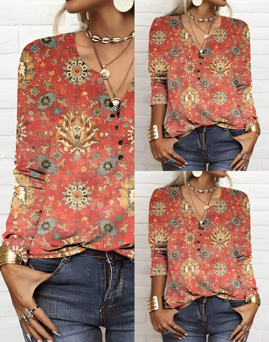 Abigail® | Bedrukte blouse in etnische stijl