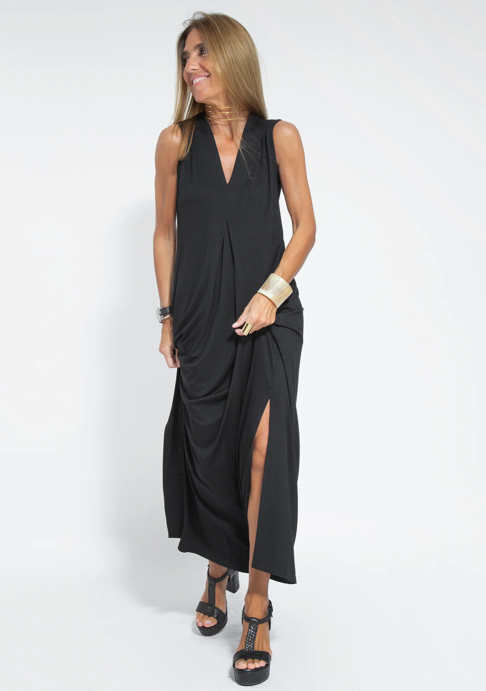 Yazmin® | Lange afslankjurk en vestset