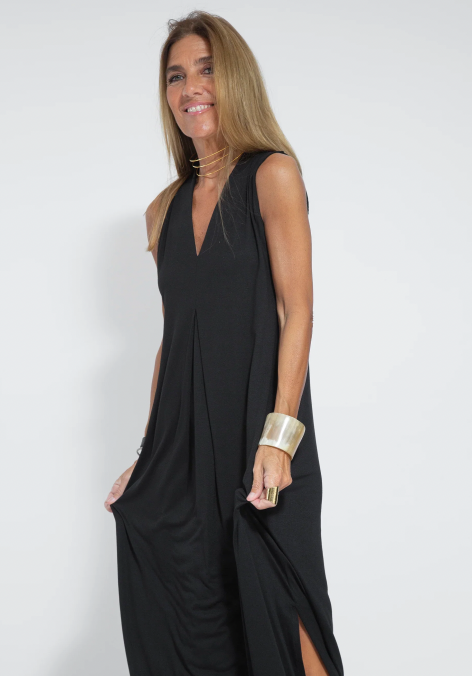 Yazmin® | Lange afslankjurk en vestset