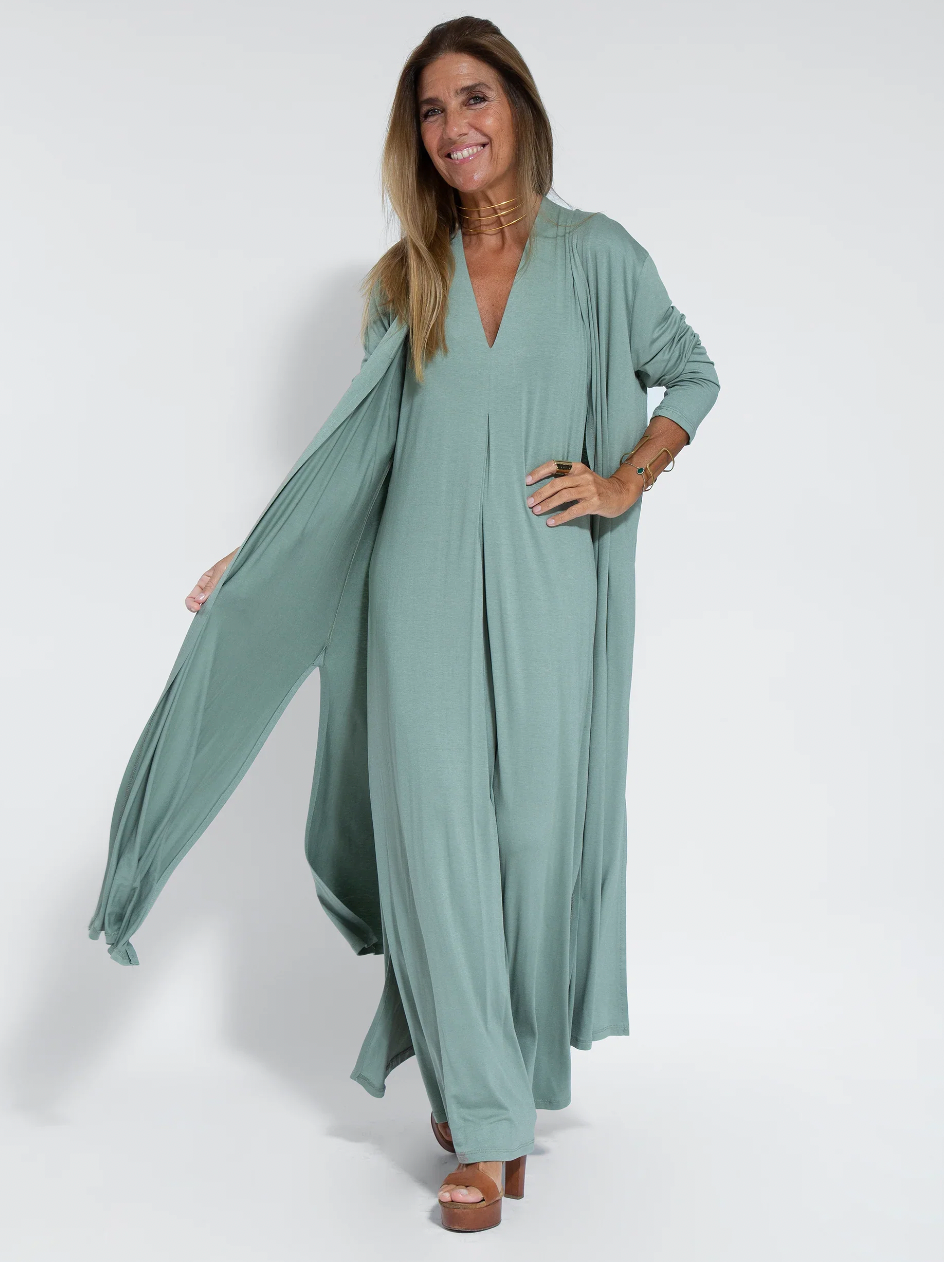 Yazmin® | Lange afslankjurk en vestset