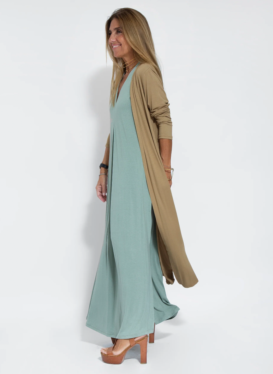 Yazmin® | Lange afslankjurk en vestset