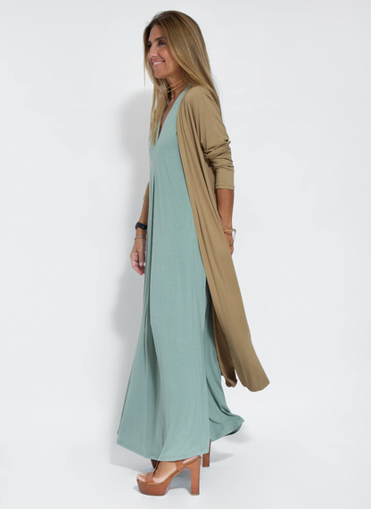 Yazmin® | Lange afslankjurk en vestset