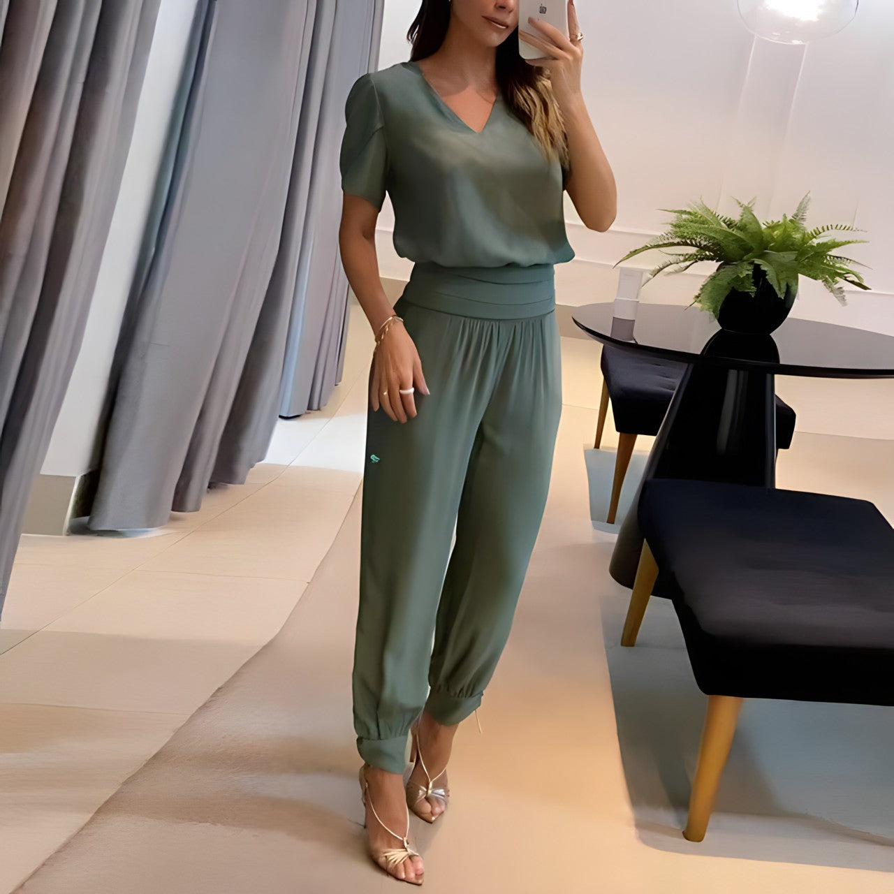 Zulema® | Modieuze blouse en broekset