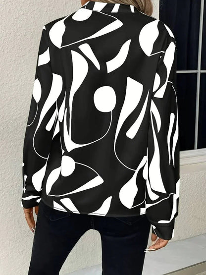 Undine® | Mooie blouse met V-hals en print