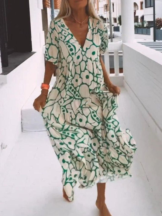 Valentina® | Groene maxi zomerjurk
