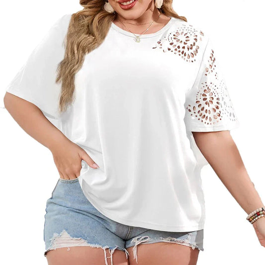 Antonia® | T-shirt met chiffon halslijn voor dames