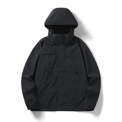 Yasmine® | Water- en winddicht jack met capuchon en gekleurde ritssluiting