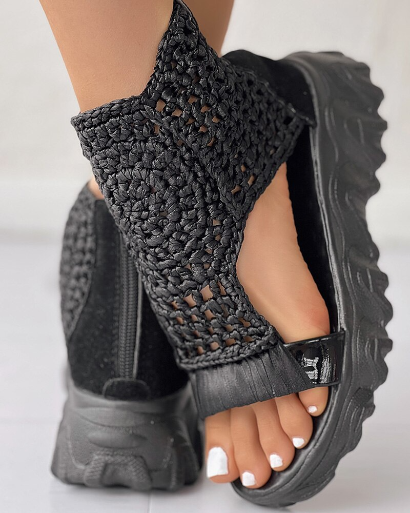 Xaviera® | Elastisch gebreide sandalen