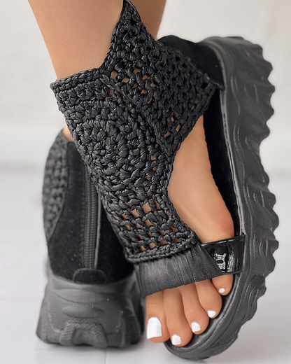 Xaviera® | Elastisch gebreide sandalen