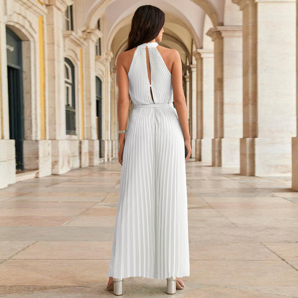 Ursula® | Geplooide halter jumpsuit voor dames