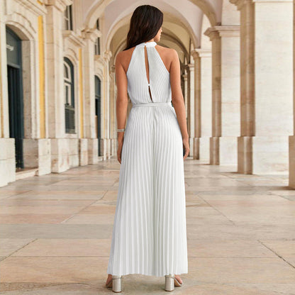 Ursula® | Geplooide halter jumpsuit voor dames