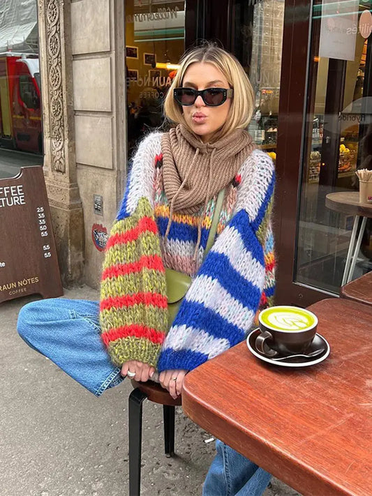 Yasmina® | Kleurrijke trui met lange mouwen