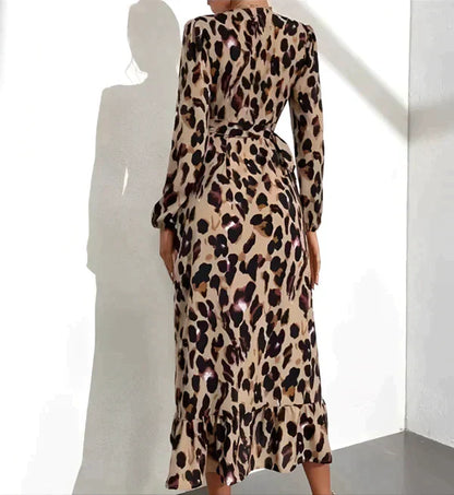 Zuleyka® | Jurk met V-hals en luipaardprint