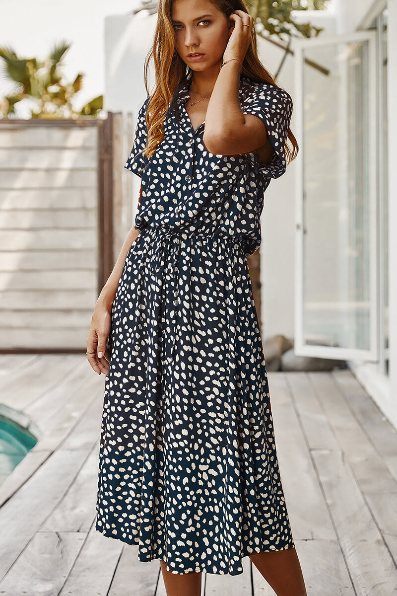 Yasmin® | Midi-jurk met stippen