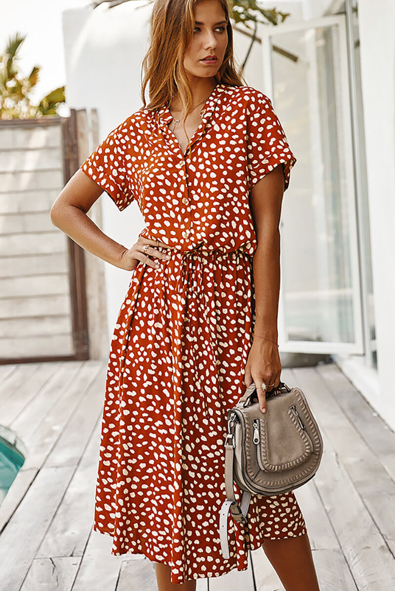 Yasmin® | Midi-jurk met stippen