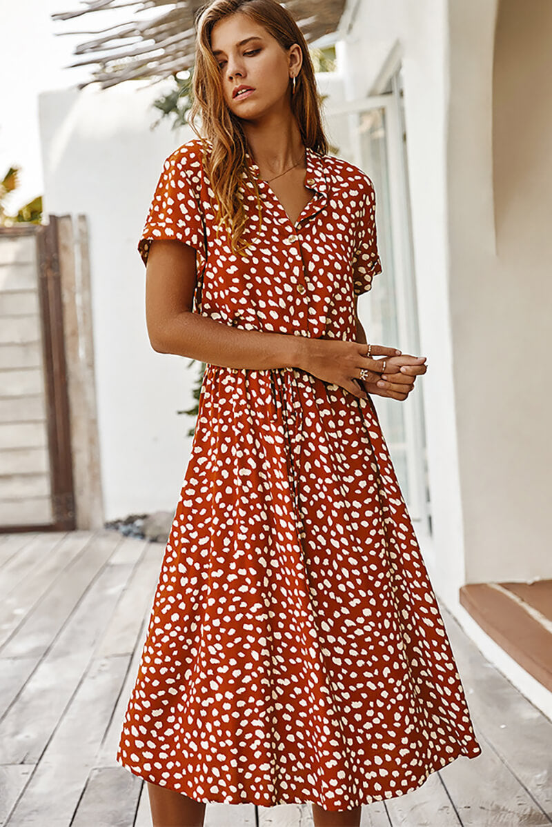 Yasmin® | Midi-jurk met stippen