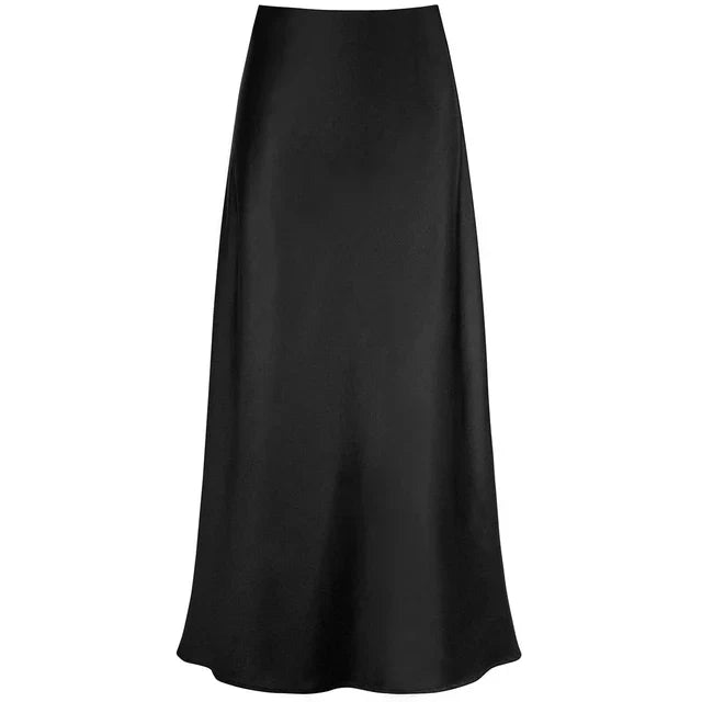 Trinity® | Modieuze, glanzende, lange satijnen rok