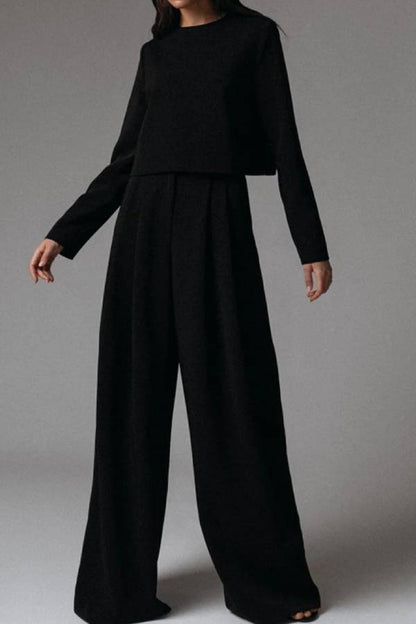 Thea® | Modieuze casual losse tweedelige sets in effen kleuren