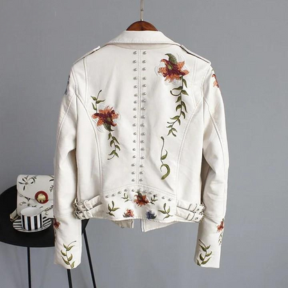 Yazmin® | Leren jack met eeuwige elegantie