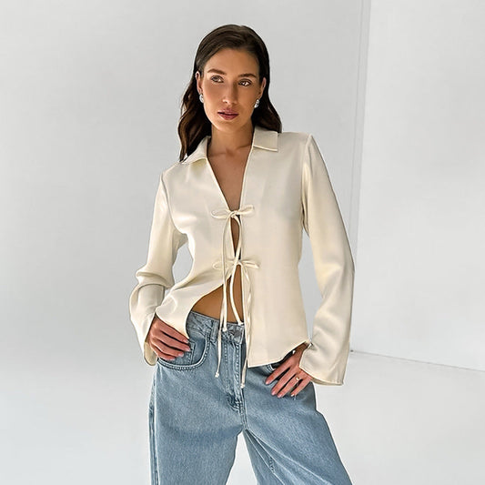 Tirzah® | Satijnen blouse voor mooie vrouwen