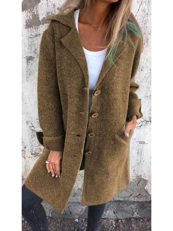 Tessa® | Lang vest met eenvoudige knoopsluiting