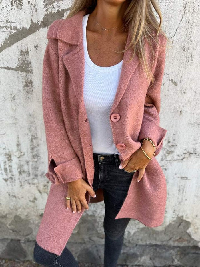 Tessa® | Lang vest met eenvoudige knoopsluiting