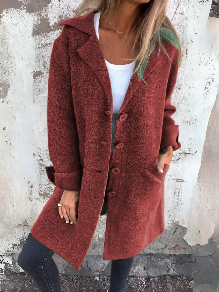 Tessa® | Lang vest met eenvoudige knoopsluiting