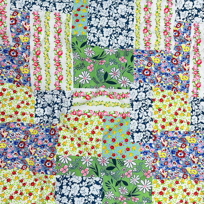 Teresa® | Groen gewatteerde damesjas met vintage bloemenprint
