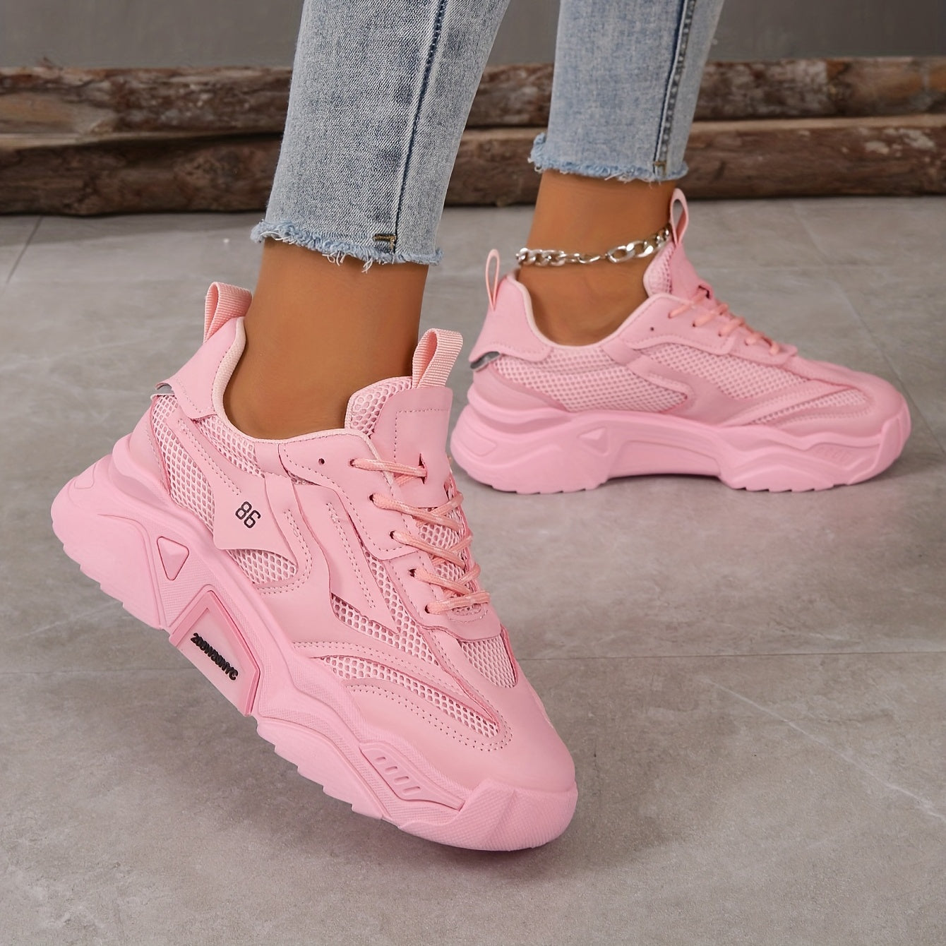 Teresa® | Platformsneakers van mesh